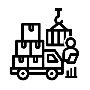 Commercial Cargo and Logistics Service Icon by Pikkol