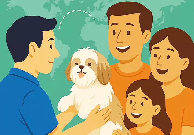 Happy pet being relocated safely with professional pet relocation services