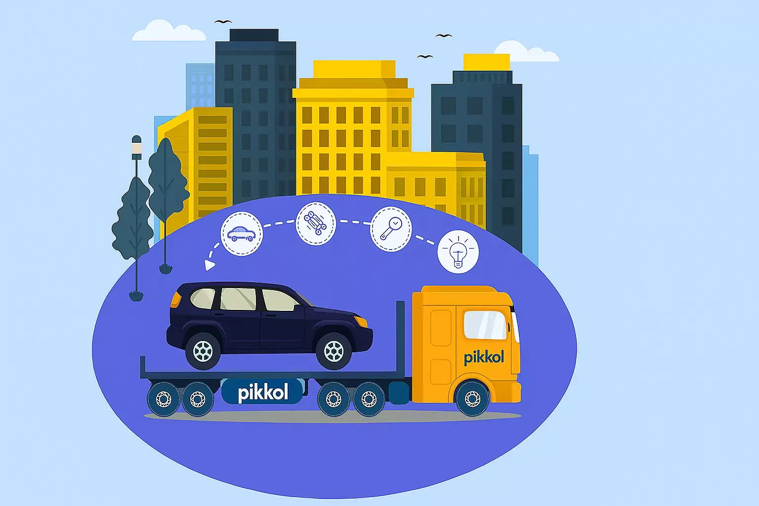 Professional vehicle shifting services by Pikkol